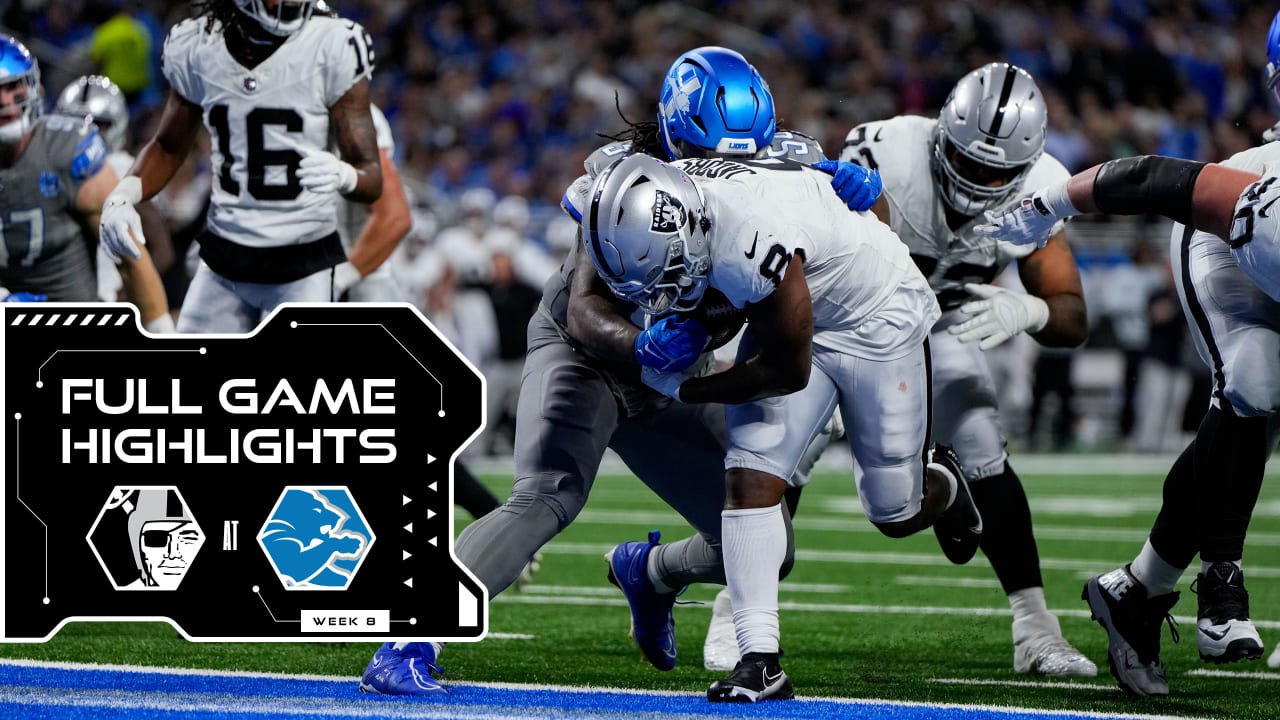 Raiders 2023 Week 8 Highlights vs. Lions Full game highlights from