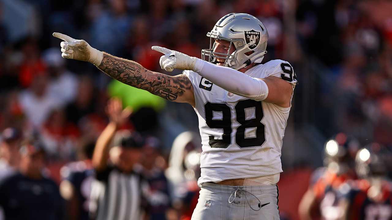 Raiders DE Maxx Crosby leads NFL in pressures, hurries and QB hits