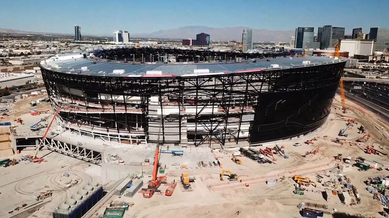 Progress Continues Inside Allegiant Stadium as Construction Nears