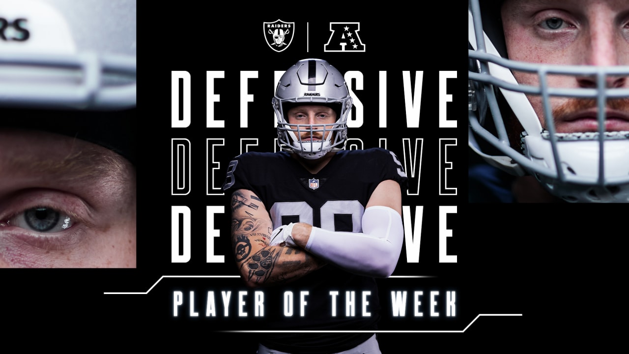 Raiders' Maxx Crosby earns AFC Defensive Player of the Week