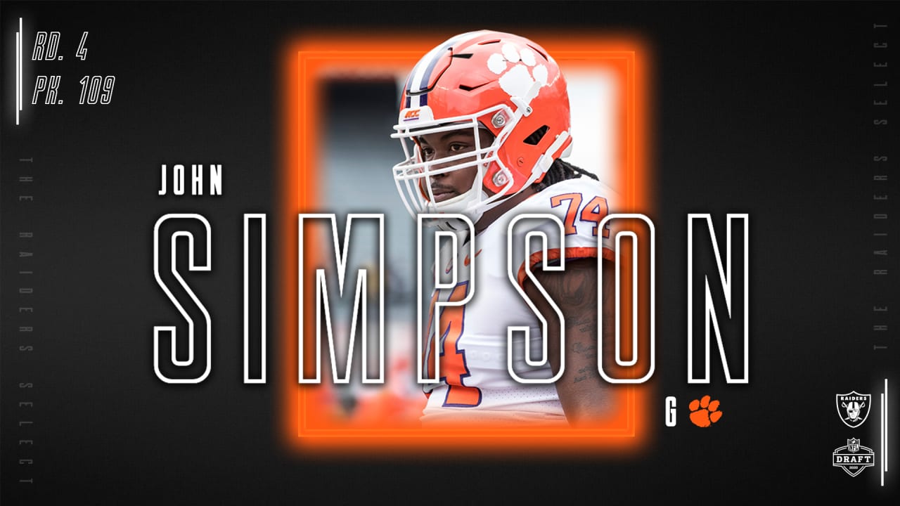 Raiders pick guard John Simpson at No. 109 in the 2020 NFL Draft