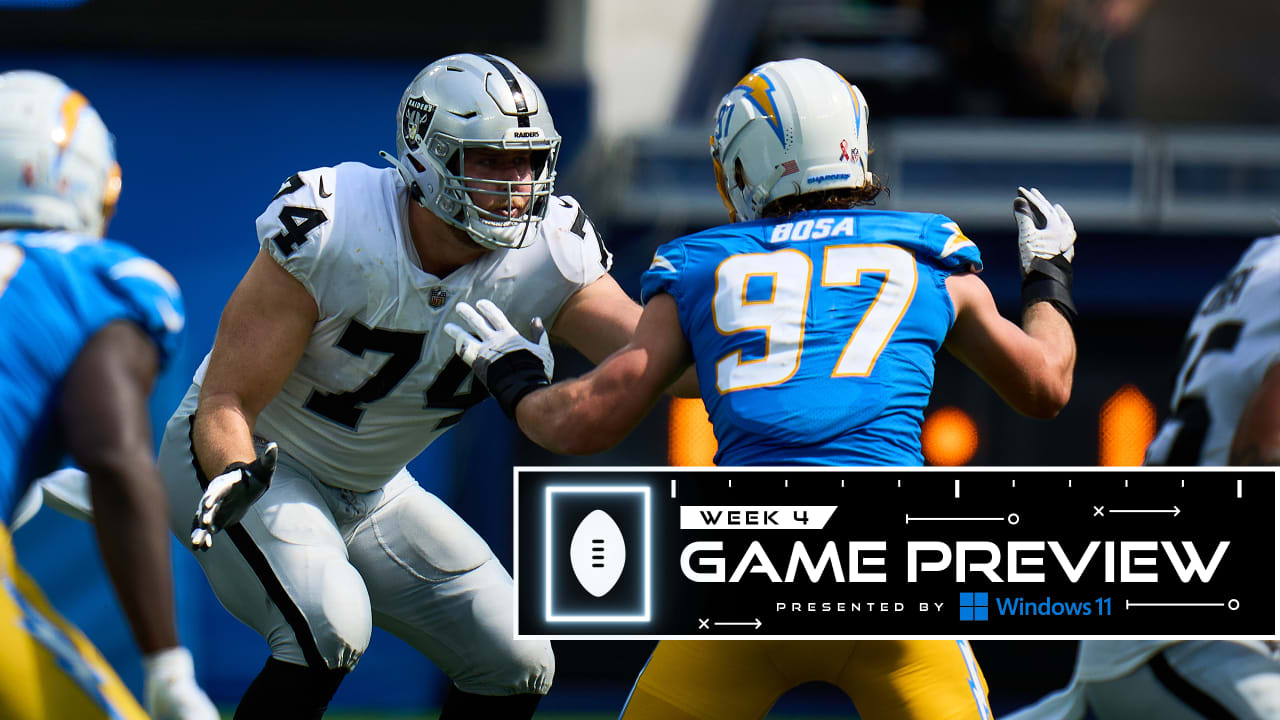 Chargers-Raiders Game Day Updates Week 4 2023