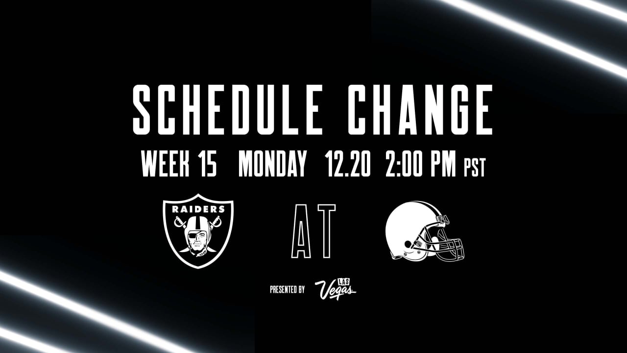 Raiders-Browns game postponed to Monday, Dec. 20