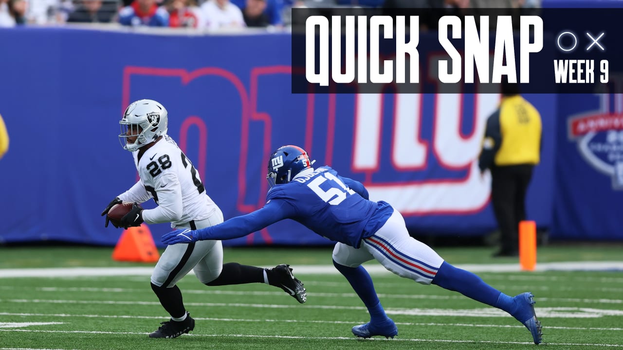 Xavier McKinney has 2 interceptions of Derek Carr, Giants edge Raiders