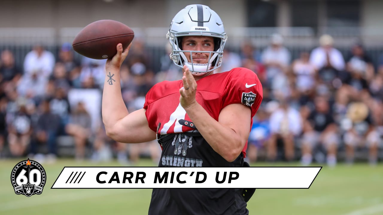 Defensive end Maxx Crosby's sound on the field from joint practice with the  Los Angeles Rams prior to the Raiders' Preseason Week 2 matchup