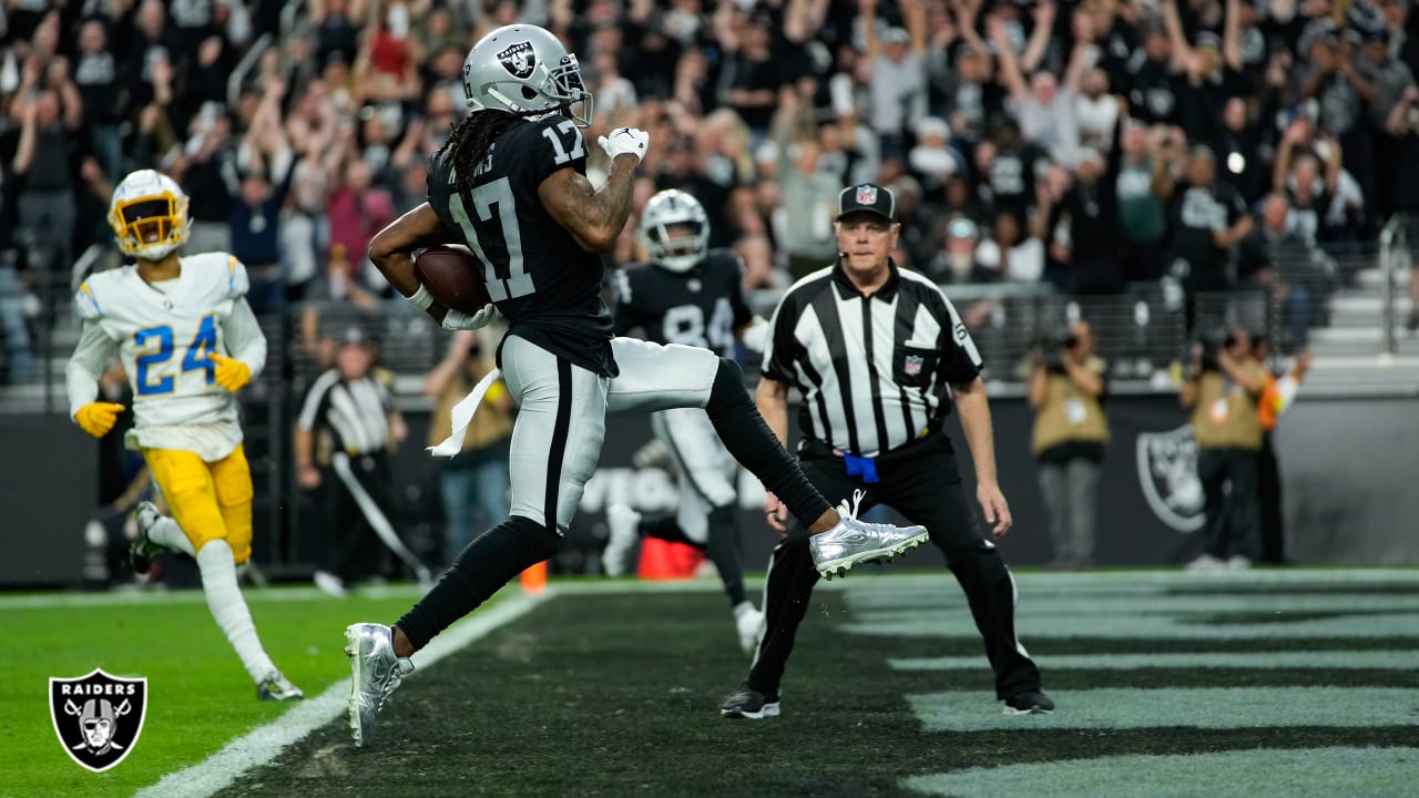 Las Vegas Raiders safety Duron Harmon (30) celebrates a missed field goal  by the Los Angeles Chargers during the second half of an NFL football game,  Sunday, Dec. 4, 2022, in Las