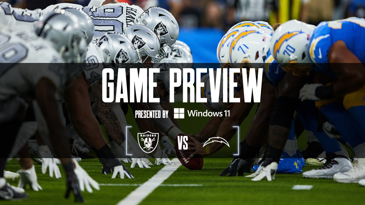 Previo: Raiders Recibe a Chargers en Horario Estelar