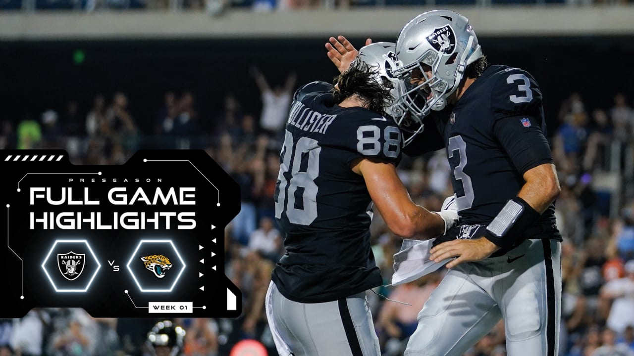 Full game highlights Raiders vs. Jaguars Hall of Fame Game