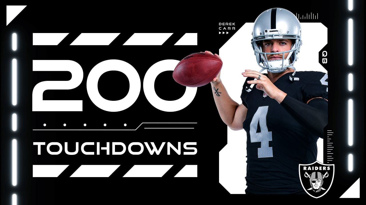 Derek Carr reacts to becoming the Raiders' all-time leader in passing  touchdowns