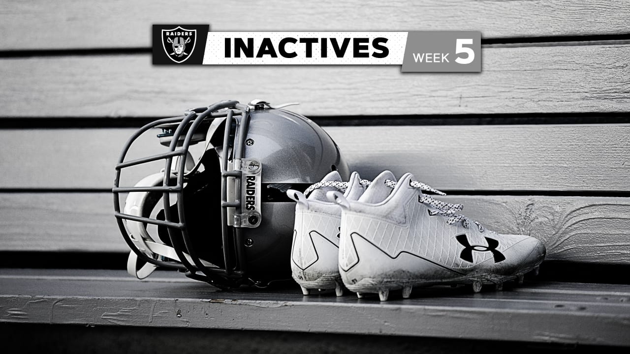 Oakland Raiders Inactives Week 5 At Chargers