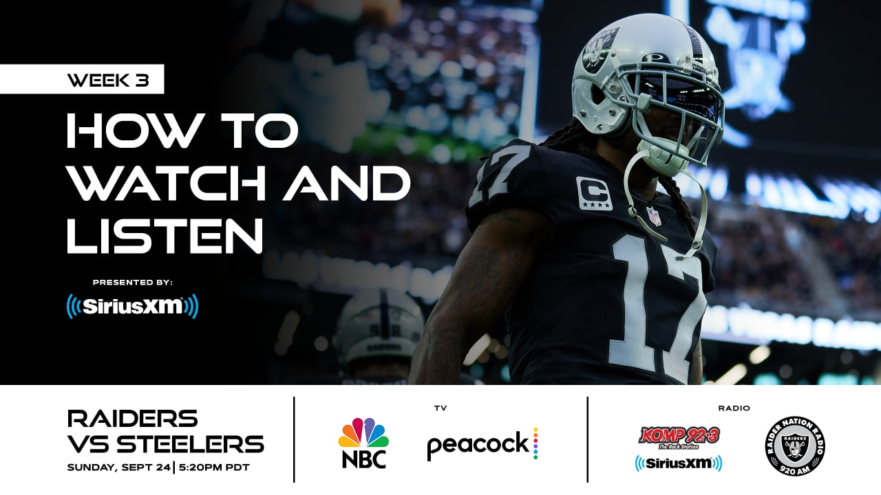 Where and How to Watch Raiders vs. Steelers Game: TV, Radio, and Streaming  Options - BVM Sports