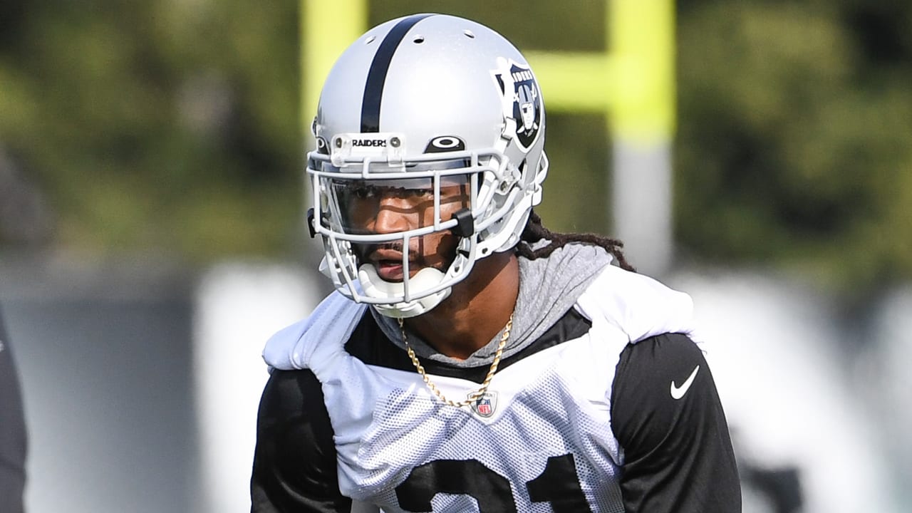 Oakland Raiders free safety D.J. Swearinger (21) gestures as he