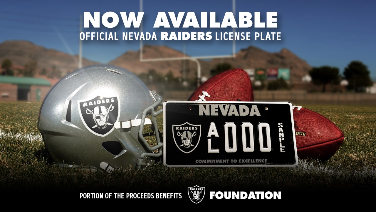 Raiders Branded Specialty License Plate Now Available