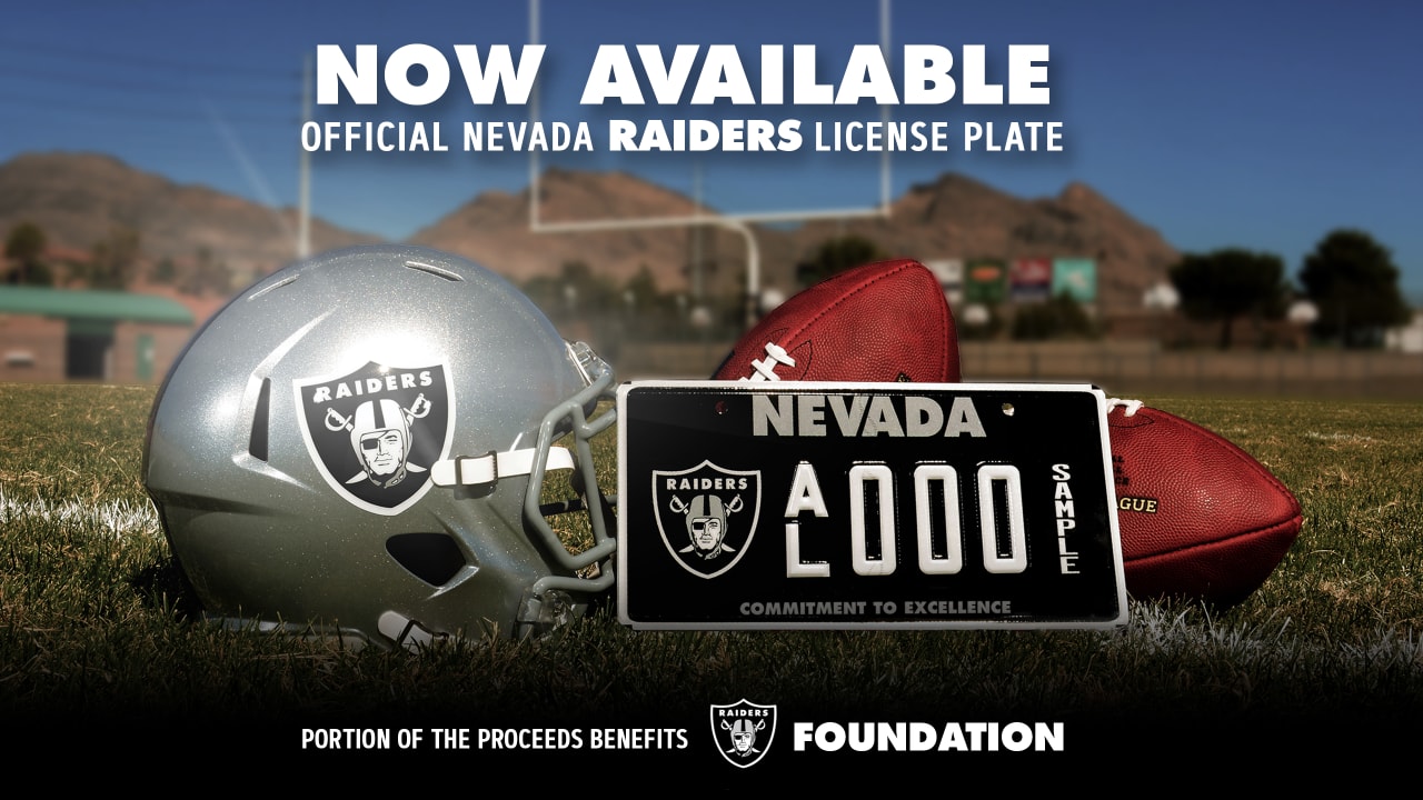 Las Vegas Raiders License Plate Officially Licensed NFL Merchandise