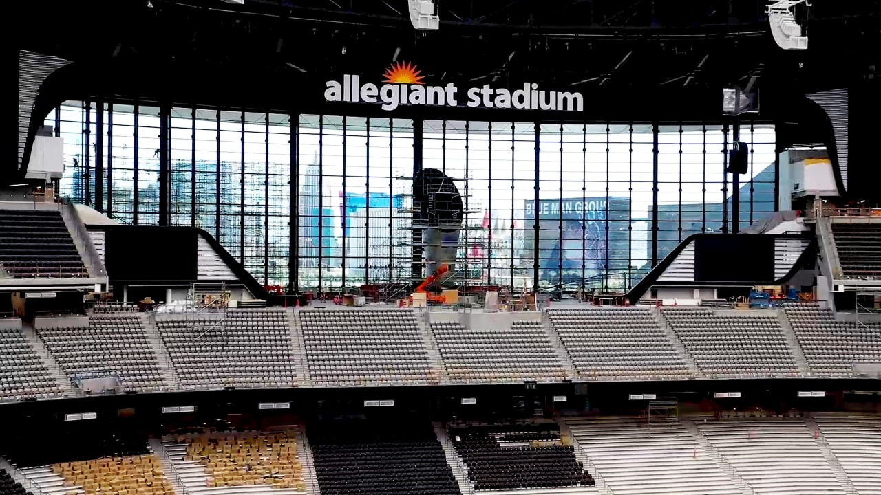 Construction progress continues at Allegiant Stadium, photo of