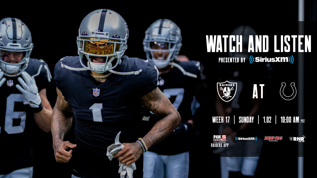 Raiders at Colts live stream: How to watch 2021 Week 17 online