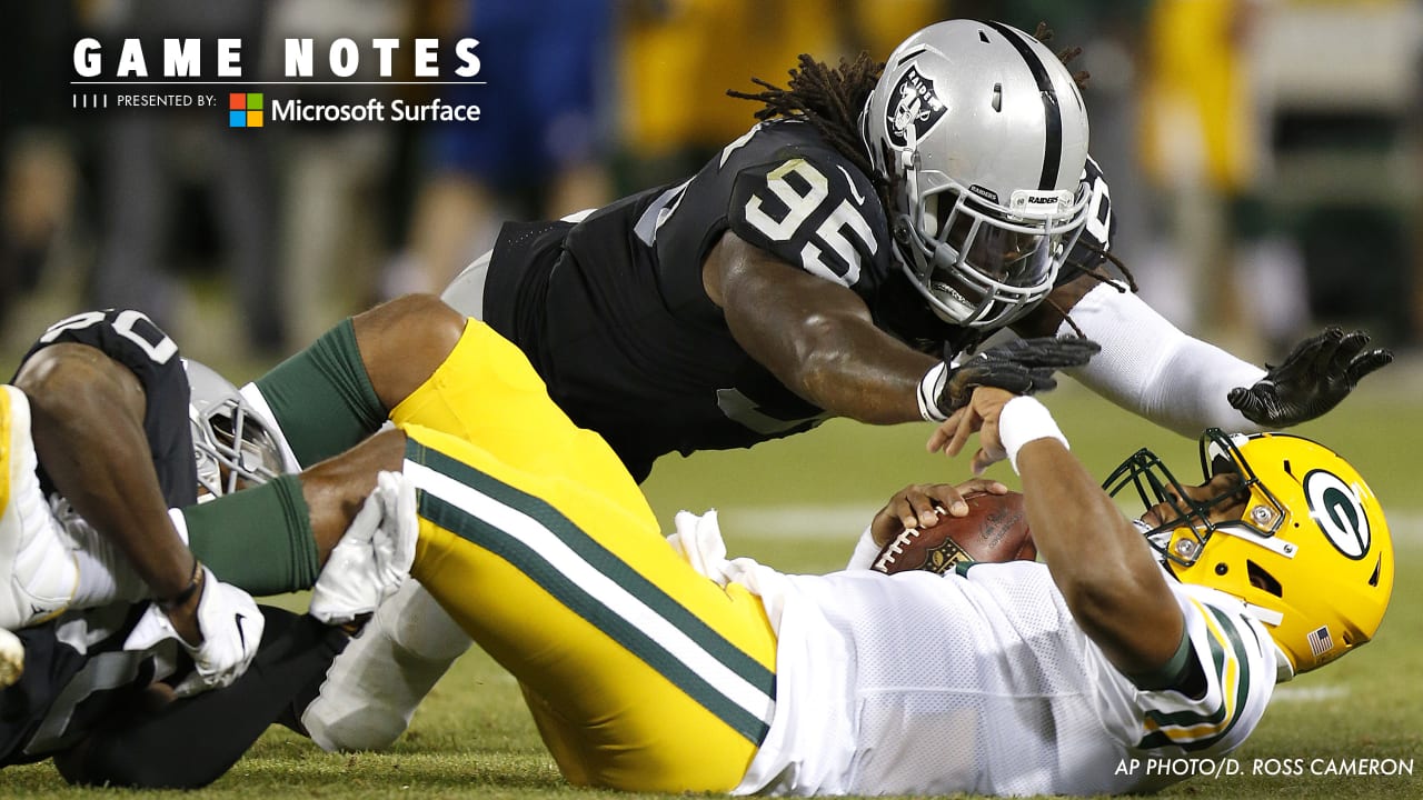 Game Notes: Oakland Raiders 13 Green Bay Packers 6