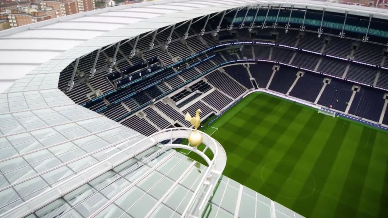 Aerial look at the new Tottenham Hotspur Stadium