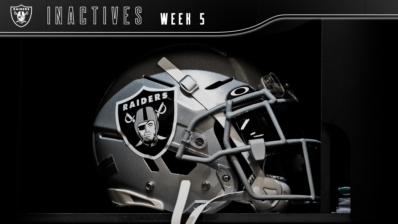 Las Vegas Raiders Week 5 Inactives vs. Kansas City Chiefs