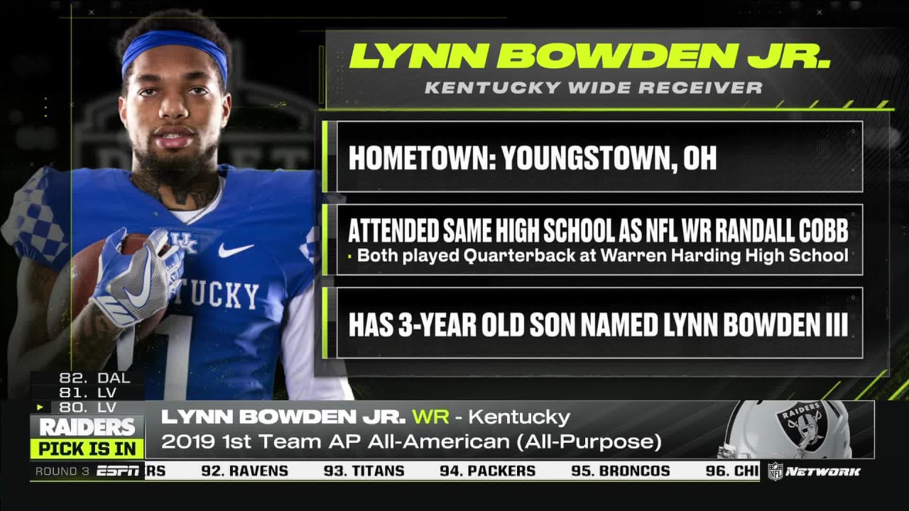 : 2020 Leaf Draft Gold #48 Lynn Bowden Jr. Kentucky