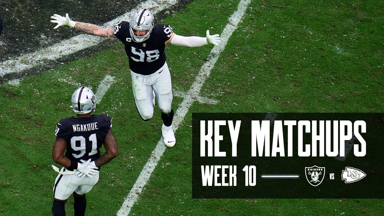 Key Matchups: The Raiders can't allow Patrick Mahomes to keep his jersey  clean