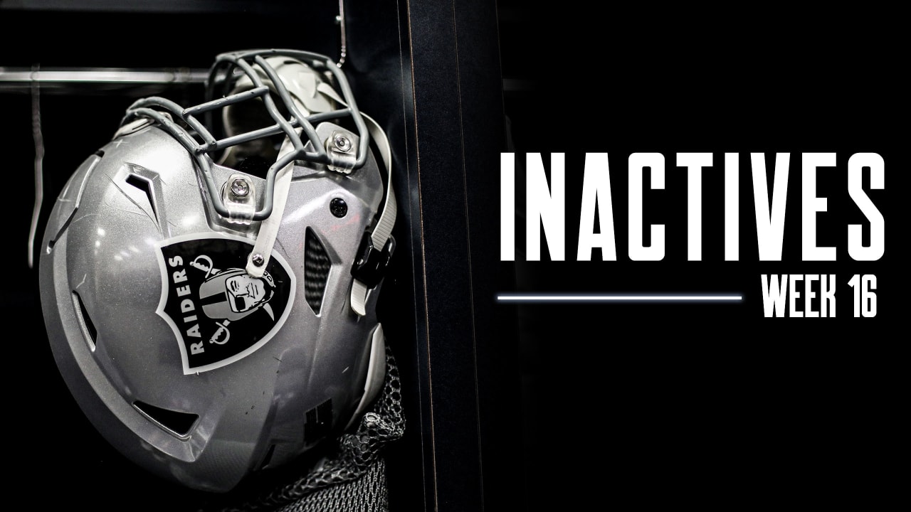 Las Vegas Raiders Week 16 Inactives vs. Denver Broncos