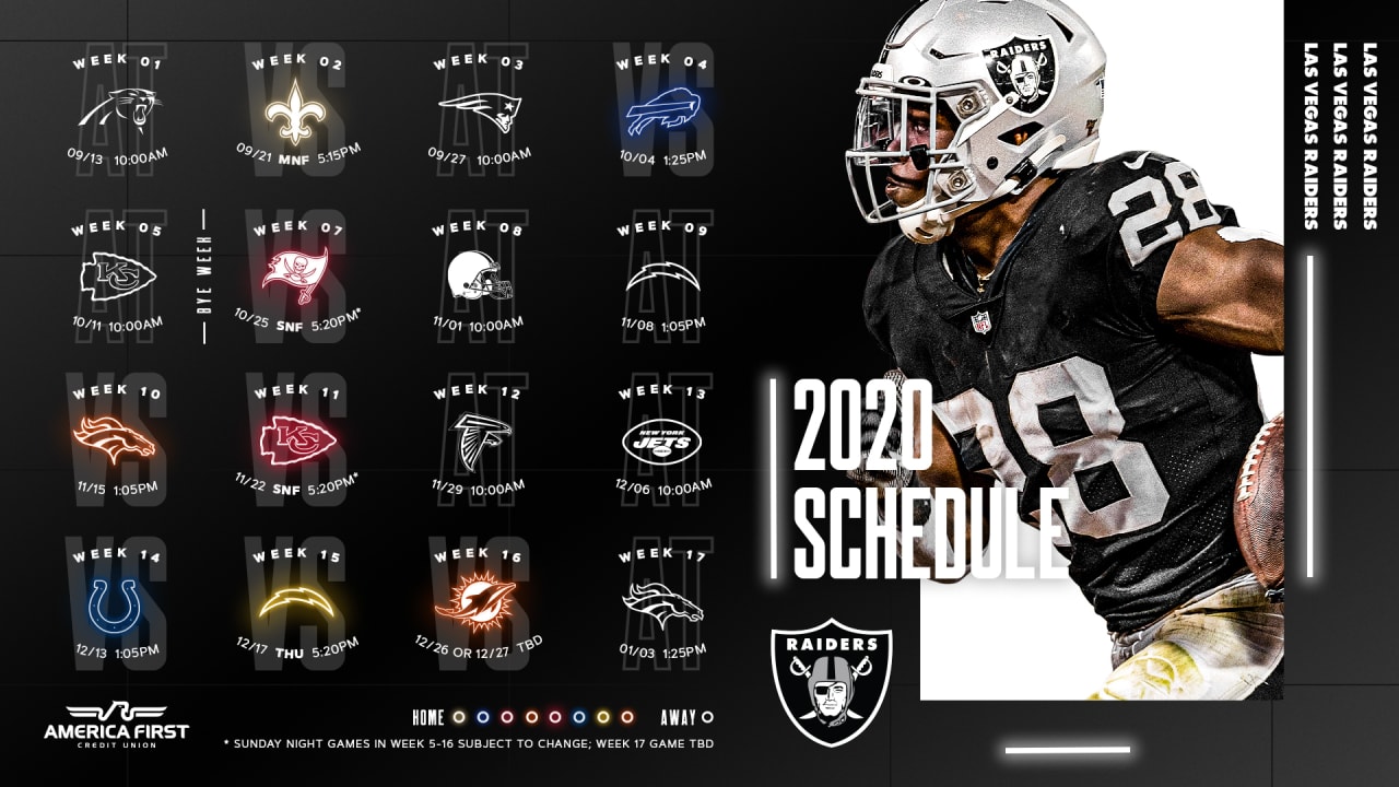 raiders play at what time today