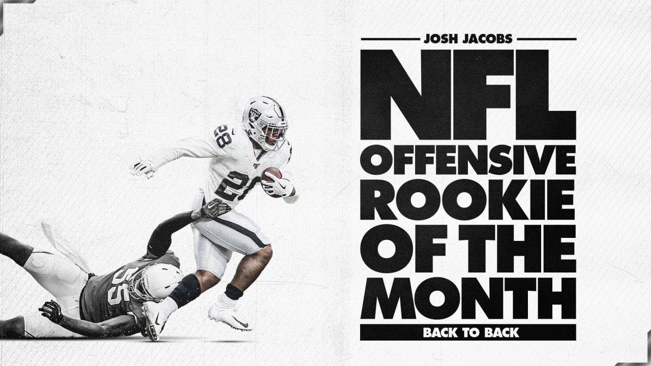 Josh Jacobs Named November Nfl Offensive Rookie Of The Month