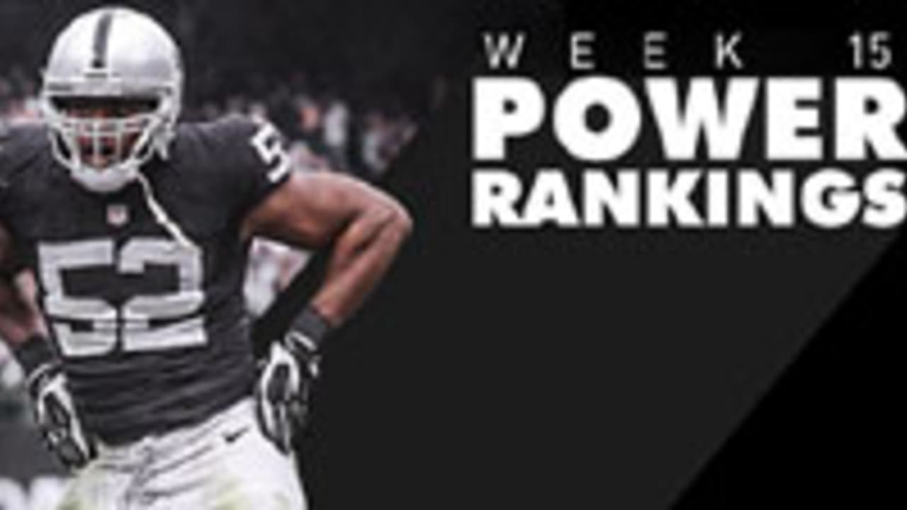 Oakland Raiders: Week 15 Power Rankings