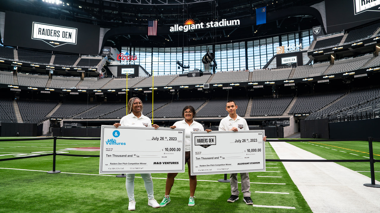 Las Vegas Raiders and Allegiant Stadium honor participating high school  students at commencement of first Raiders Den program