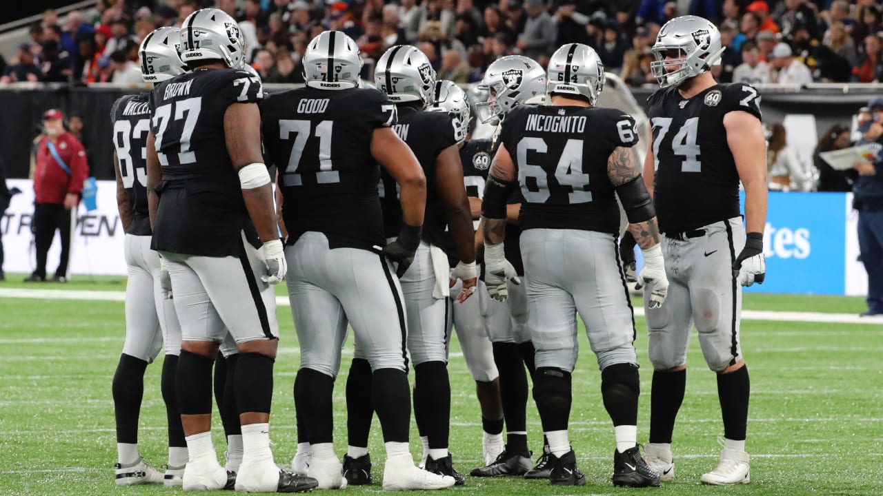 Raiders offensive line starting to 'settle in' now with very positive  results