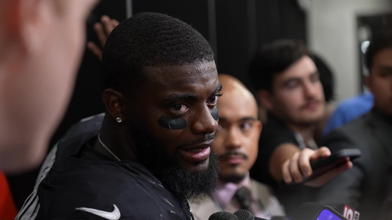 Cornerback Amik Robertson on his game-winning interception vs. Packers