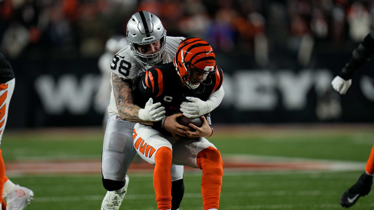 Oakland Raiders rookie Maxx Crosby has 4 sacks in win vs. Bengals