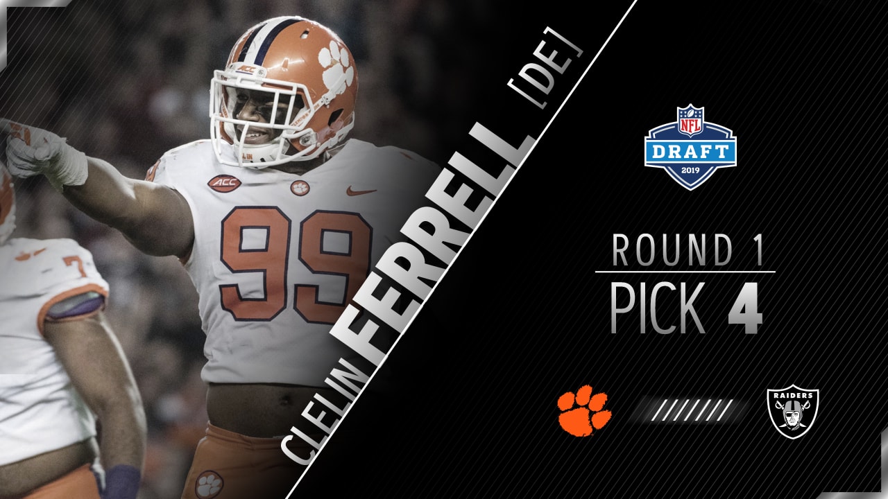 Raiders select Clelin Ferrell with the No. 4 overall pick of the 2019 NFL  Draft