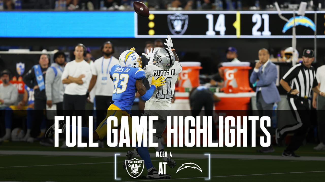 Full game highlights - Raiders vs. Chargers - Week 4