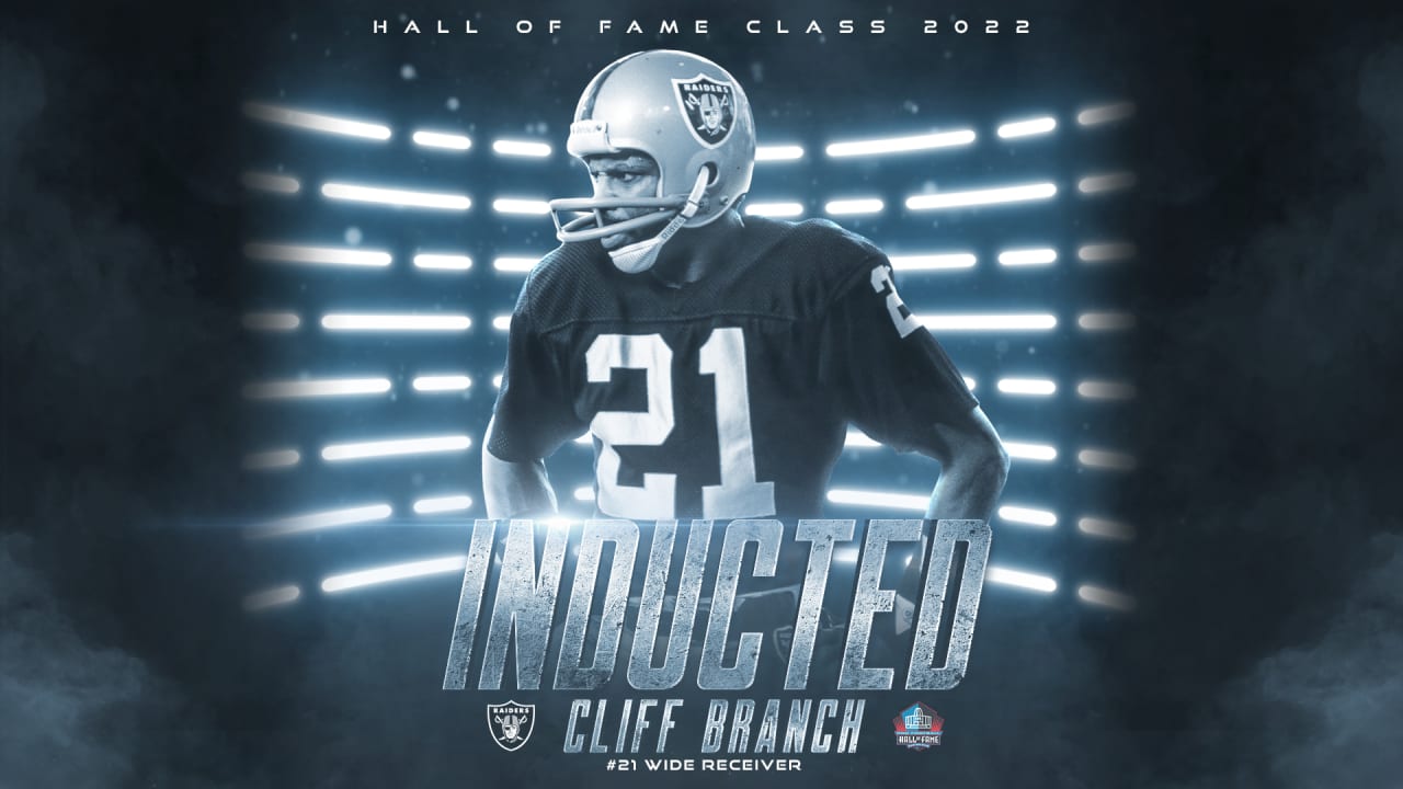 Raiders Cliff Branch Class of 2022 Hall of Fame Impact Jersey Frame