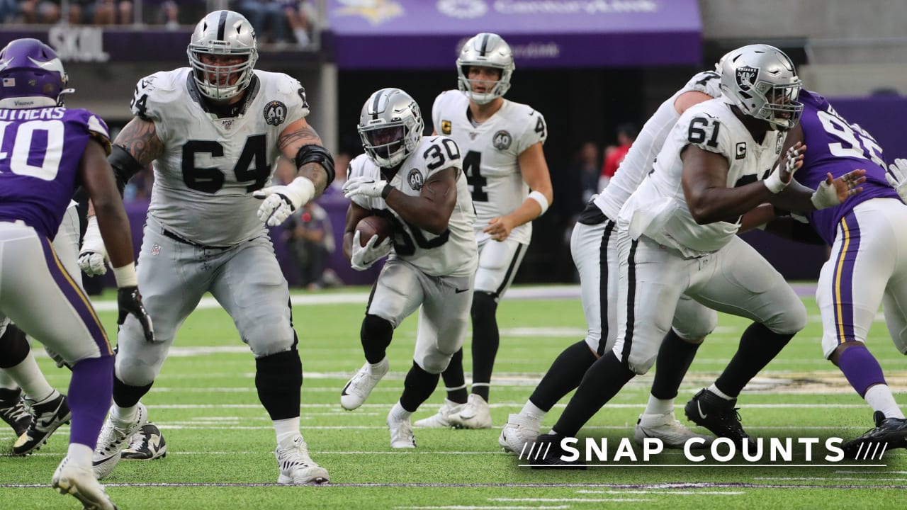 Snap Counts: Los Angeles Chargers vs. Las Vegas Raiders