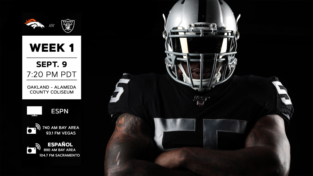 Raiders vs. Broncos How to watch the division rivals square off on