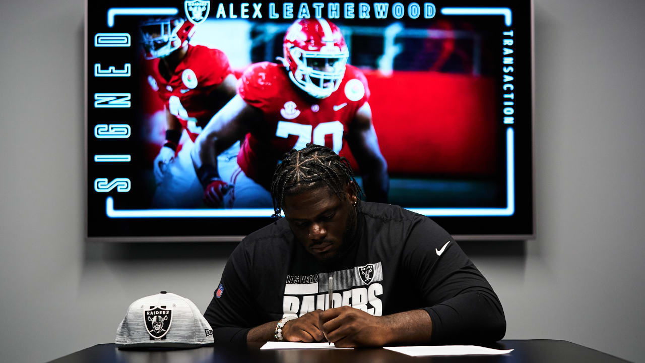 NFL Draft: Alex Leatherwood Las Vegas Raiders jersey now for sale