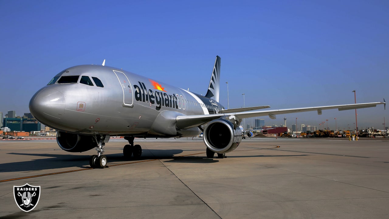 Photos: Raiders-themed airplane unveiled by Allegiant