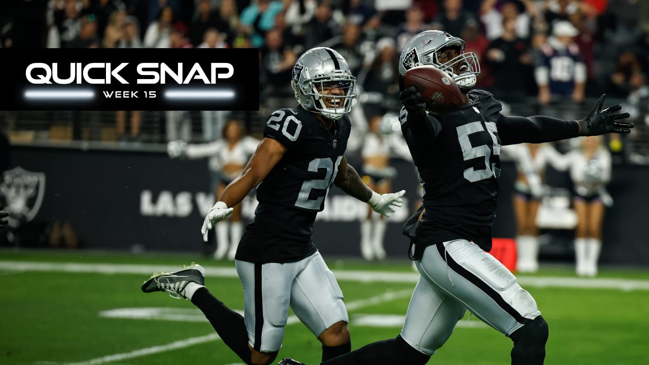 Quick Snap: Defensive touchdown in the final seconds gives Raiders the win  over Patriots