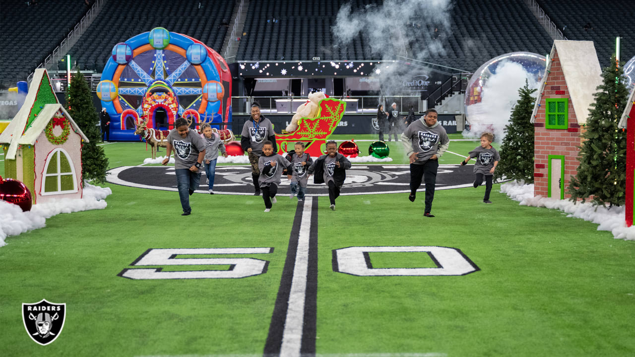 Watch: Allegiant Stadium turns into winter wonderland for Youth Holiday  Party