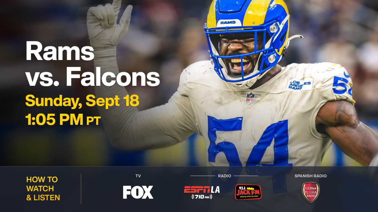 How to watch Falcons at Rams on September 18, 2022