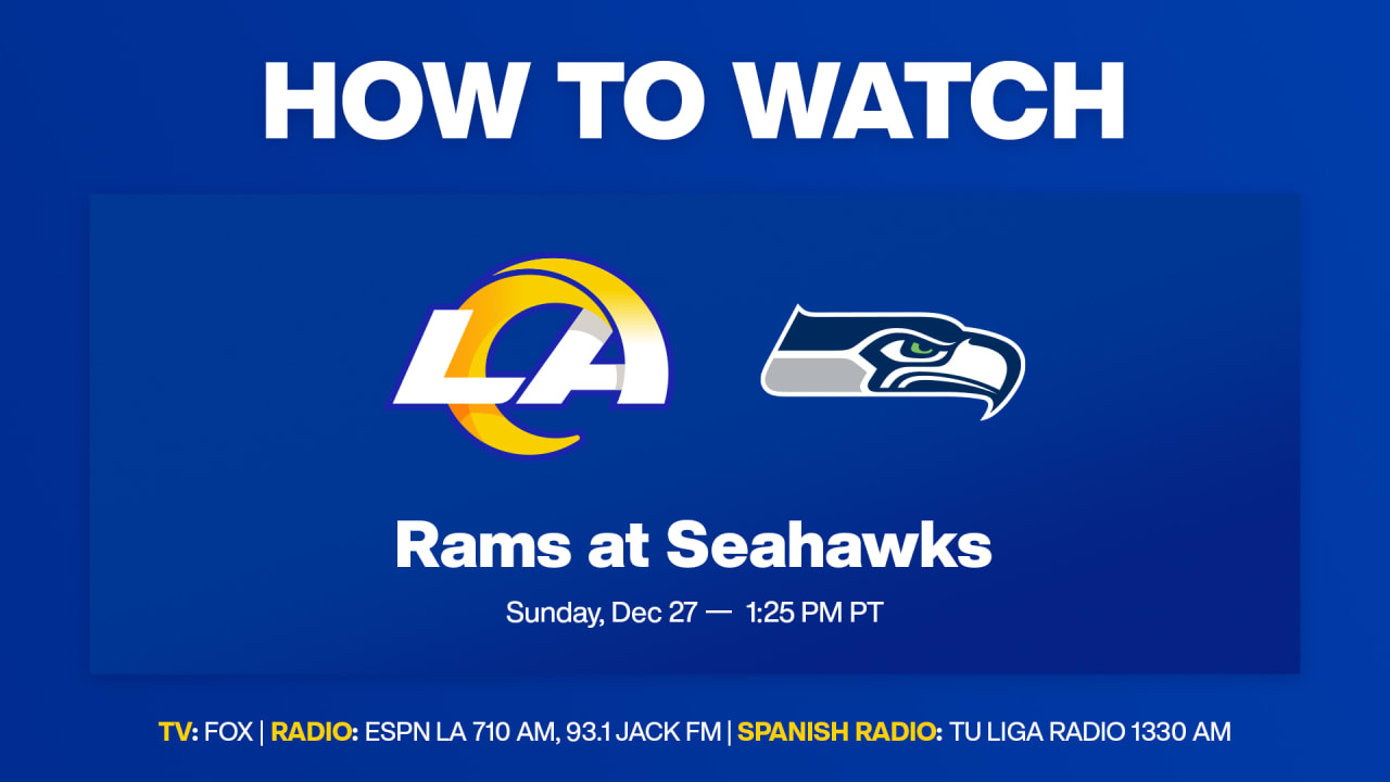 How to watch Rams at Seahawks on December 27, 2020