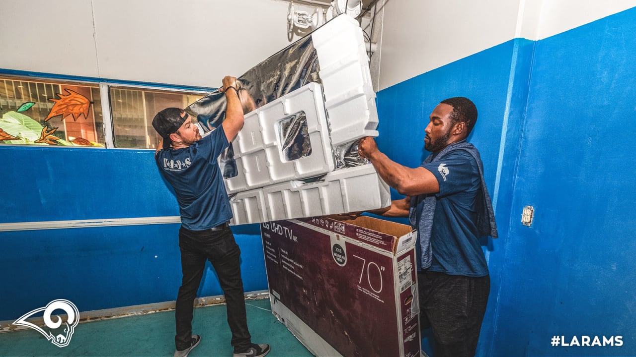 Rams host Veteran’s Breakfast & Beautification Project at US Vets