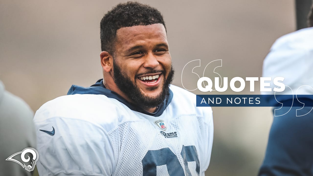 Quotes & Notes 12/13: DT Aaron Donald on Bouncing Back Against Eagles ...