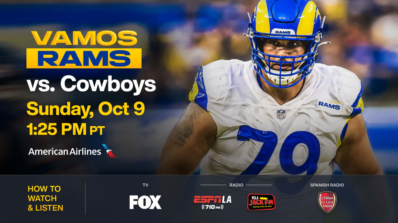 Dallas Cowboys at Los Angeles Rams: How to watch, listen to and