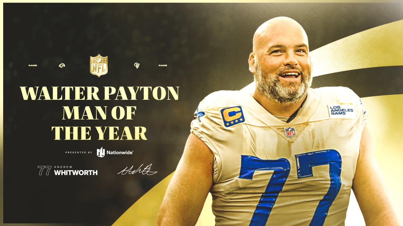 Rams offensive lineman Andrew Whitworth named 2021 Walter Payton Man of the  Year