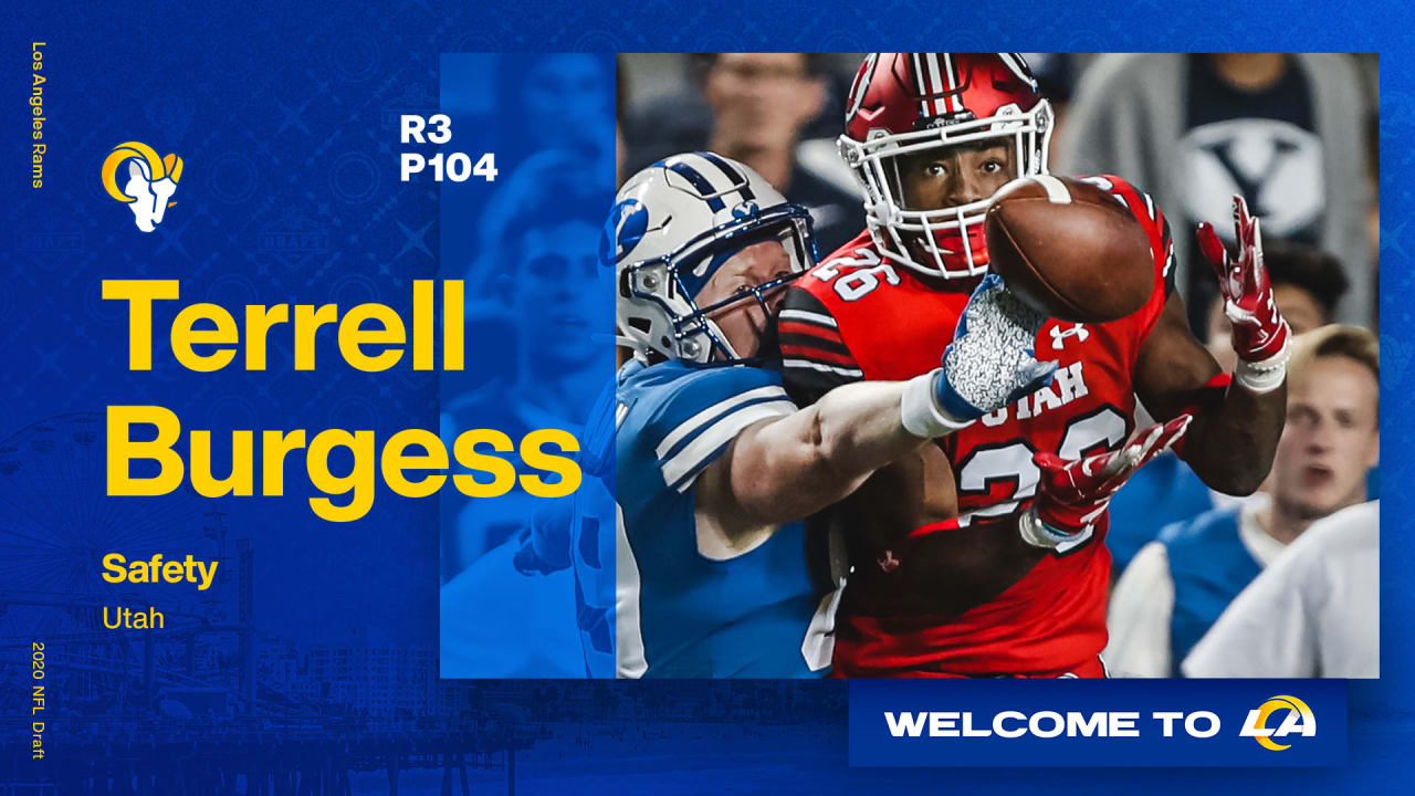 Rams select Utah S Terrell Burgess with 104th pick in 2020 NFL Draft