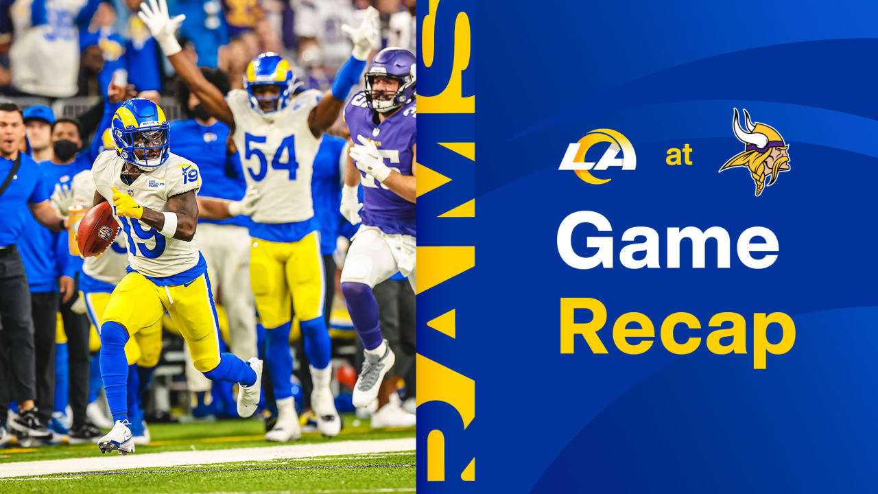 Game Recap Rams clinch playoff spot with 3023 win over Vikings